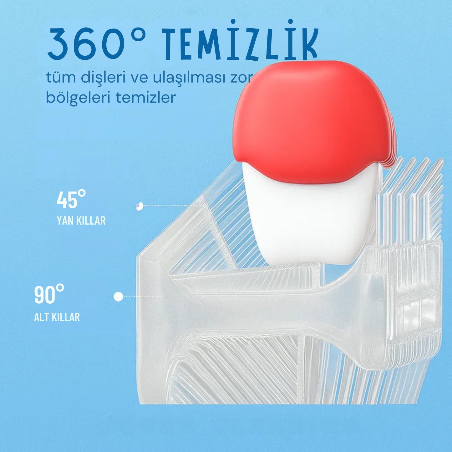 Teddzy™ U-Şekilli 360º Ultrasonik Diş Fırçası