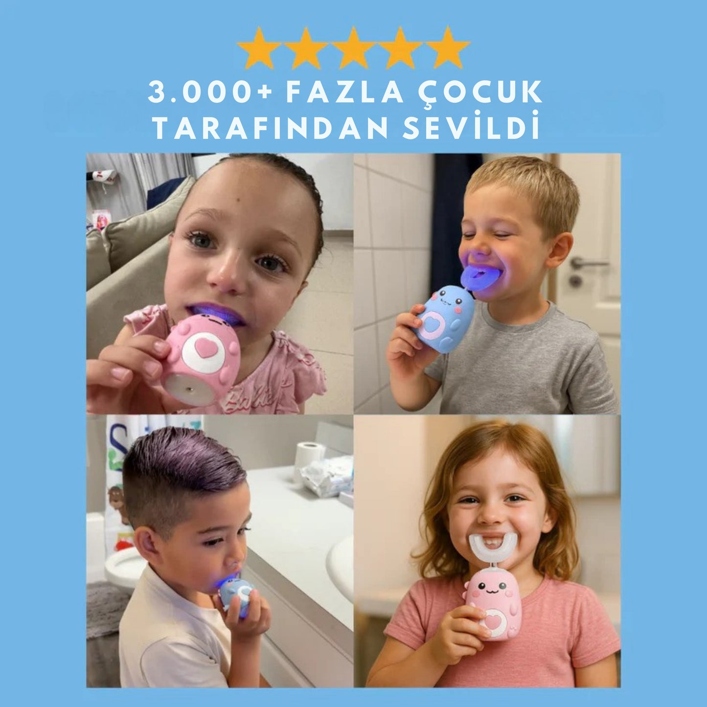 Teddzy™ U-Şekilli 360º Ultrasonik Diş Fırçası