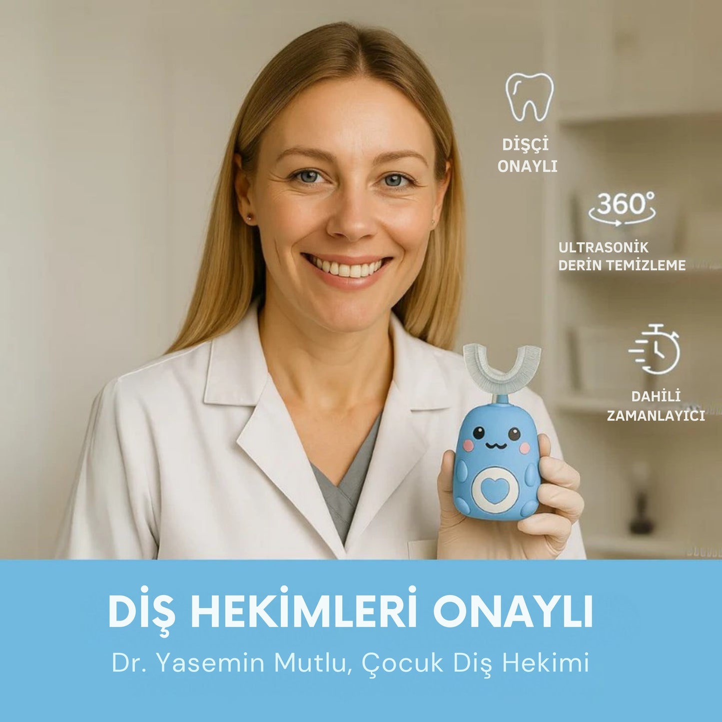 Teddzy™ U-Şekilli 360º Ultrasonik Diş Fırçası