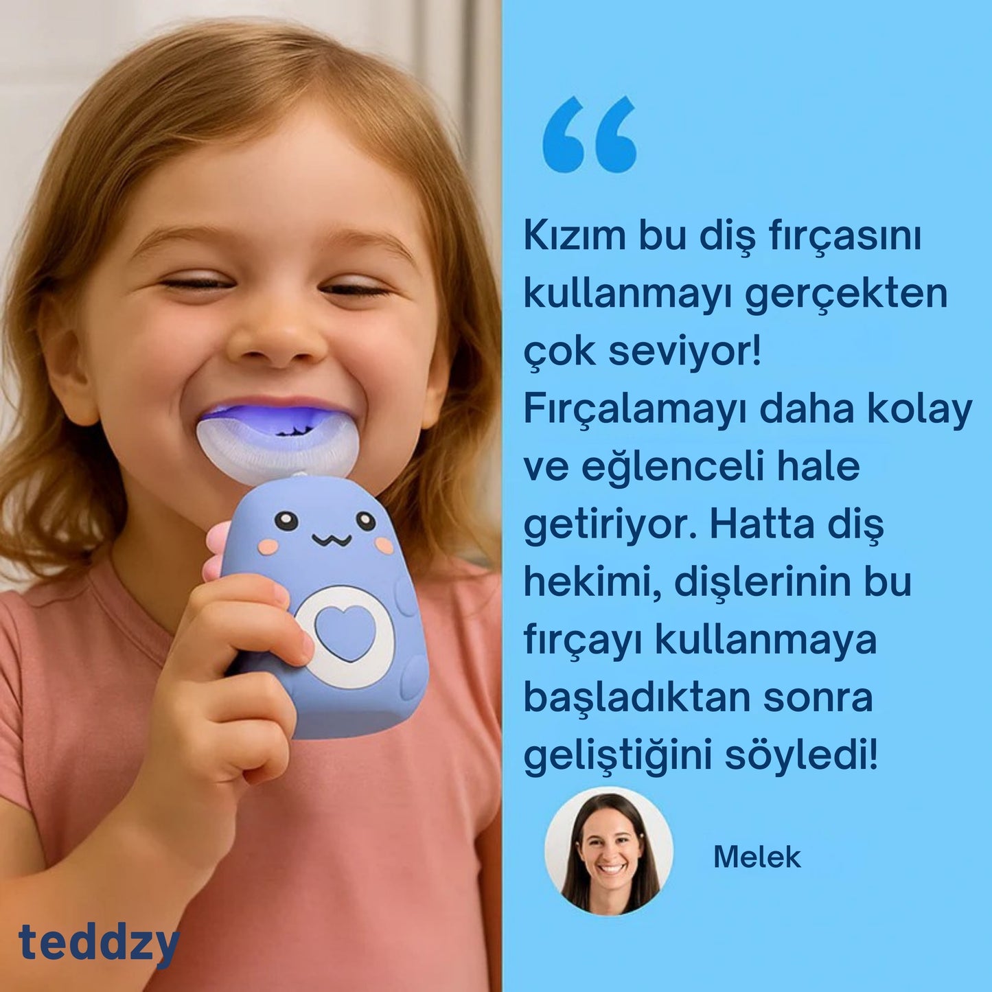 Teddzy™ U-Şekilli 360º Ultrasonik Diş Fırçası