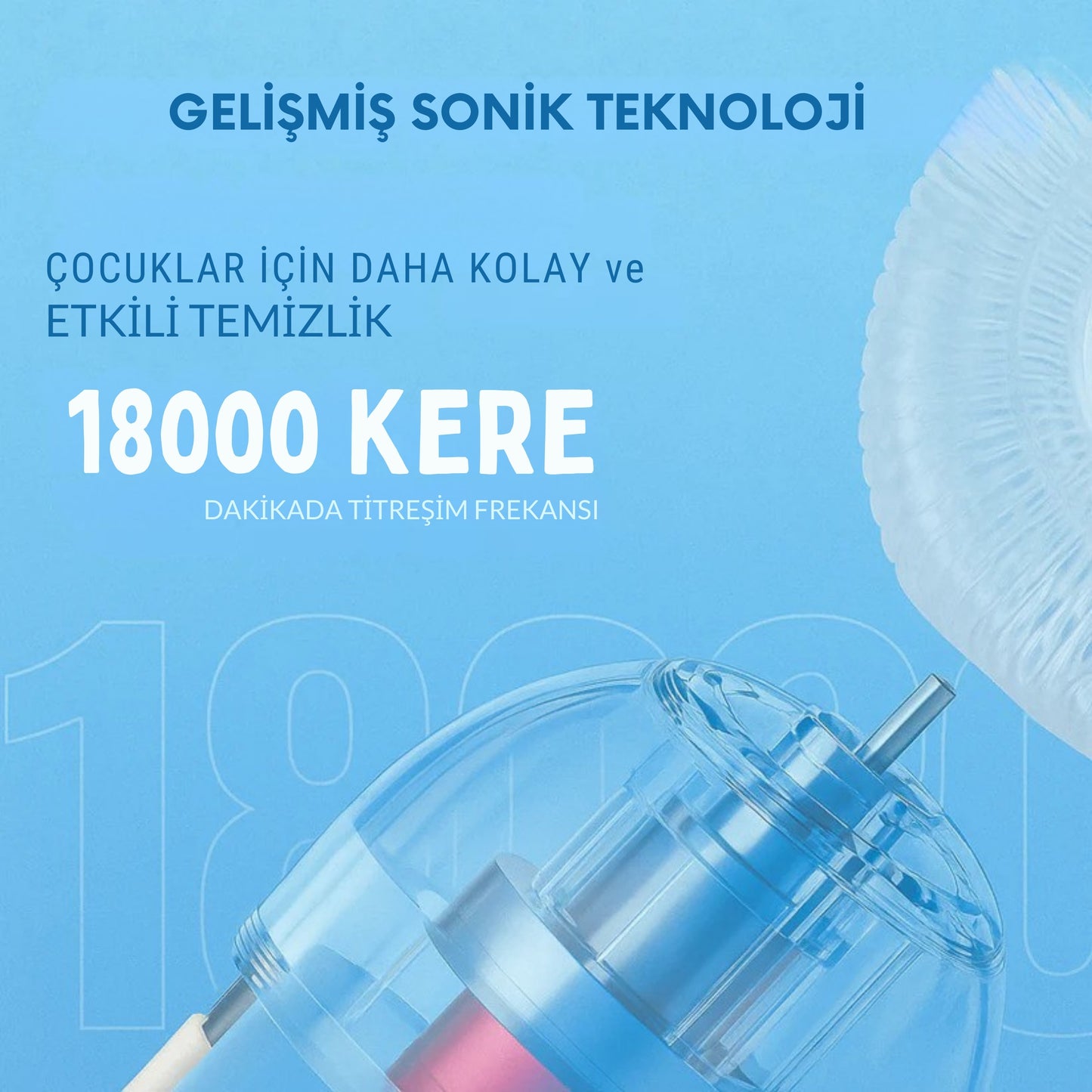 Teddzy™ U-Şekilli 360º Ultrasonik Diş Fırçası