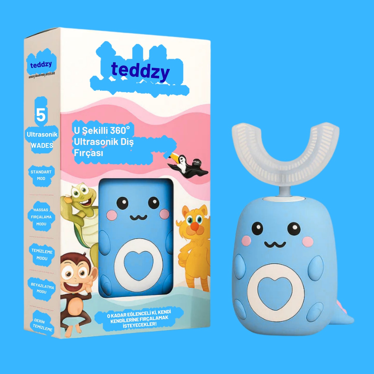 Teddzy™ U-Şekilli 360º Ultrasonik Diş Fırçası
